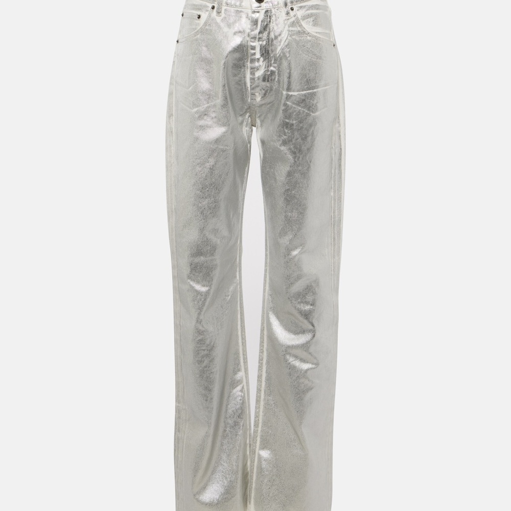 NWOT $290 ROTATE Silver Straight Leg Jeans
